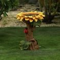 thumbnail image 1 of Bird Baths for Outdoors, Brown Pedestal Handmade, Antique Outdoor Garden Bird Bath Resin Birdbath Bowl, Handmade Gifts for Outdoor Home Garden, Yard Lawn Decorations (Sunflower), 1 of 9