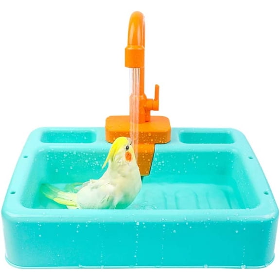 Bird Bathtub Parrot Shower Box Bathing Tub Container Cage Accessory for Small Medium Parakeet Cleaning Supplies