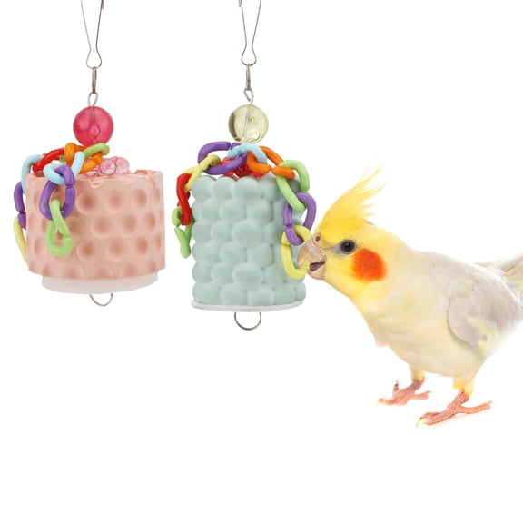 Bird Beak Grinding Stone Bird Calcium Block Chewing Treats Toy for Budgies Cockatiels Conures Quaker Senegal Parrot.