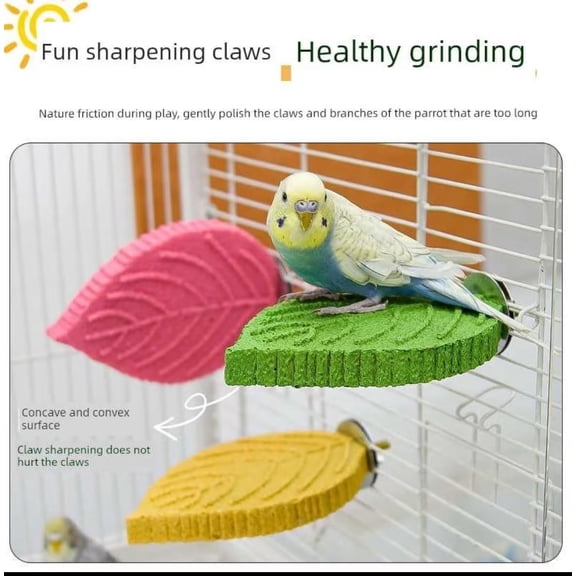 Bird Beak Grinding Stone Perch Natural Resin Non-Slip for Birds