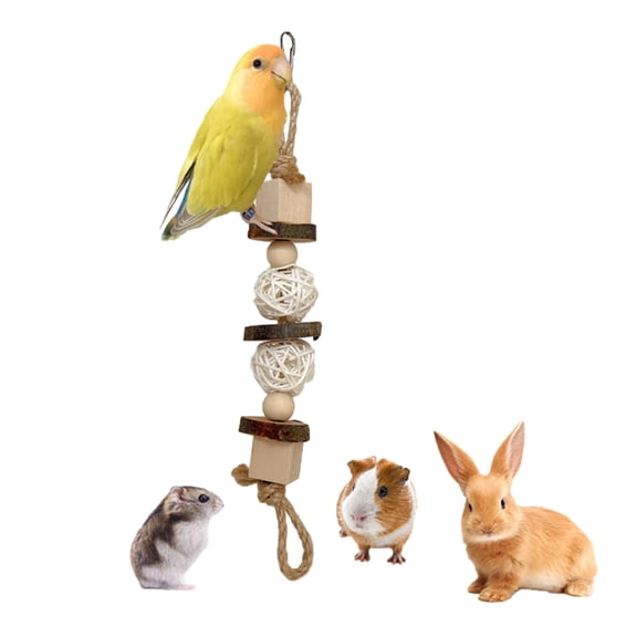 Bird Beaks Grinding and Entertainment Molar Toy Nature Wood Enhances Bird Beaks Health Indoor Cage Hangable Toy