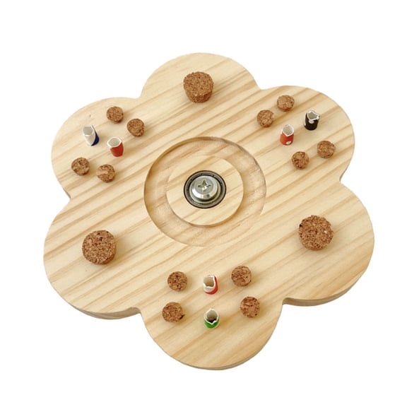 Bird Block Toy Bird Cage Toy Chewing Puzzle Block Rotating Cork Birdcage Accessories Budgies Entertainment Pecking Toy