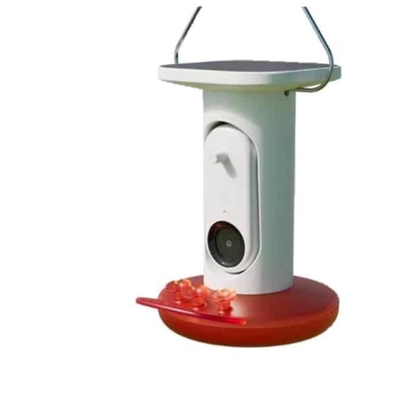 Bird Buddy 8137537 1.75 Cups Plastic Smart Solar Camera Bird Feeder - Hummingbird - 3 Ports
