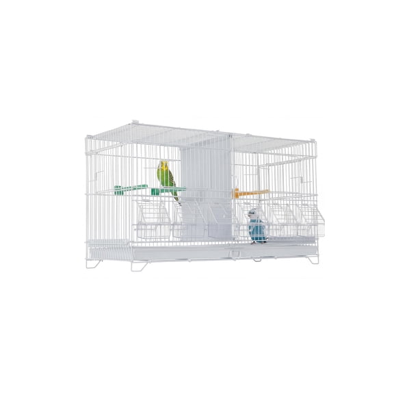 Bird Cage – 23 Inch L Stackable Breeding Bird Cage, Divided Breeder Cage with Individual Removable Tray – for Conure, Macaw, Budgie, Cockatiel, Lovebirds, Parakeet