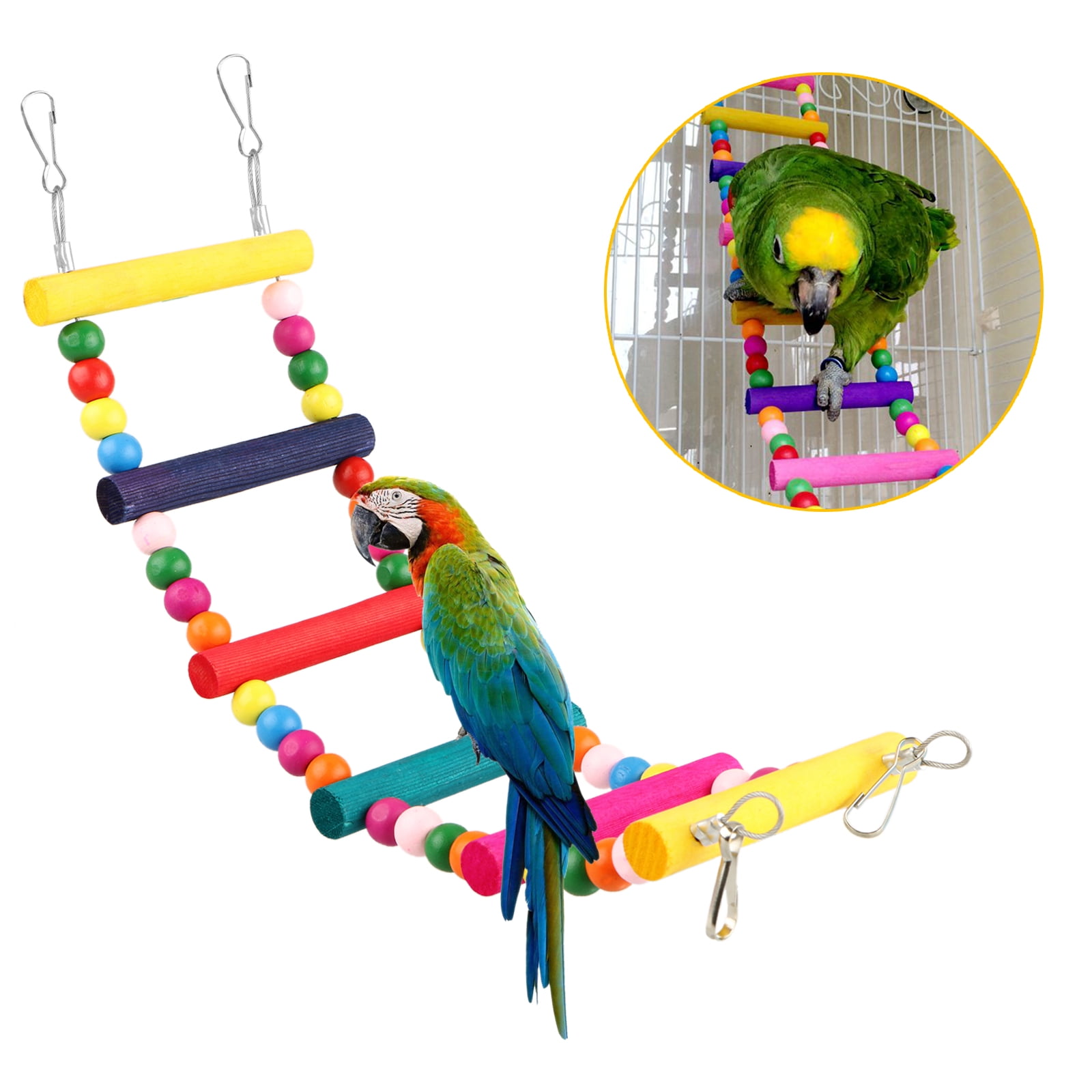 Picture of Bird Cages Accessories, Colorful Bird Perch Stand Platform, Ladders ...