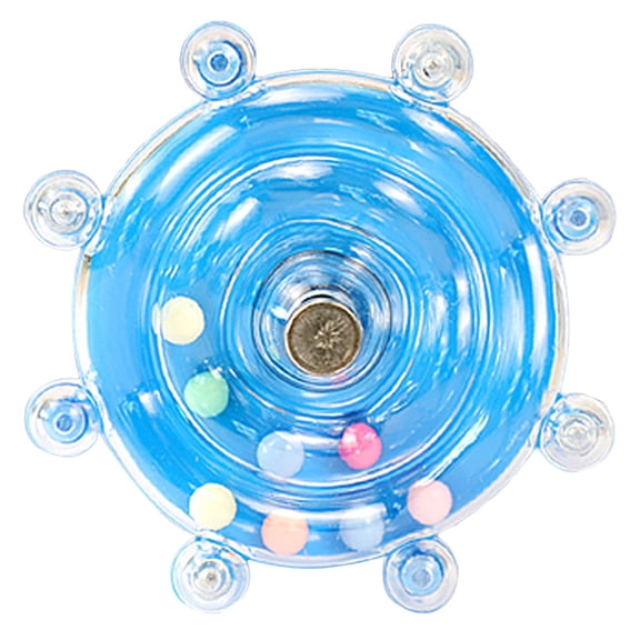 Bird Cage Accessory, Parakeet Foraging Wheel, 3.14 Inch Interactive Training Toy for Cockatiels Conures Lovebirds Cage Enrichment, Sky Blue, LLLDMXY