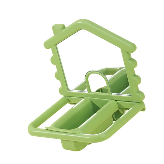 Bird Cage Accessory Perches Mirrored Feeders Dish Nontoxic Materials Birds Stand for Simple Setups and Bird Interest