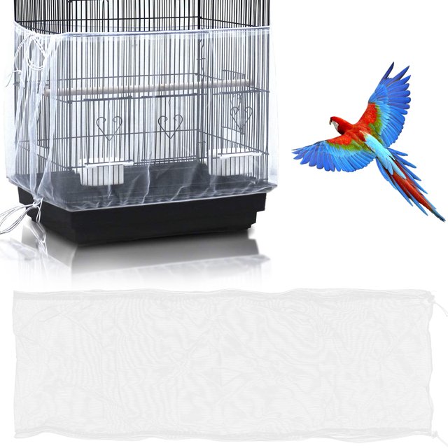 Bird Cage Cover Adjustable Bird Cage Seed Catcher Universal Birdcage