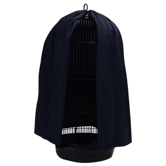 Round Bird Cage Cover with Hook Light Blocking Night Cover for Parrots, Budgies & Cockatiels, Universal Fit Polyester Sleep Cage Protector, Machine Washable