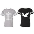 thumbnail image 1 of Bird Cage Matching Couple Cotton Jerseys (Men Heather / Women Black) (Men XXL / Women S), 1 of 3