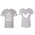 thumbnail image 1 of Bird Cage Matching Couple Cotton Jerseys (Men Heather / Women Heather) (Men XXXL / Women XXL), 1 of 3