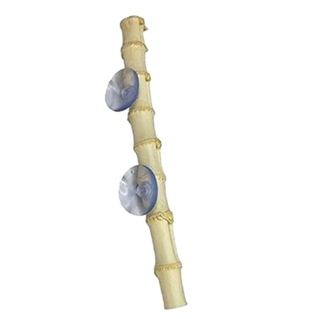 Bird Cage Perch Habitat Birdcage Accessories Rod Decoration with Suction Cup Rack Parrots Stand Toy for Cockatiels Cockatoo Finches Parrots Bamboo