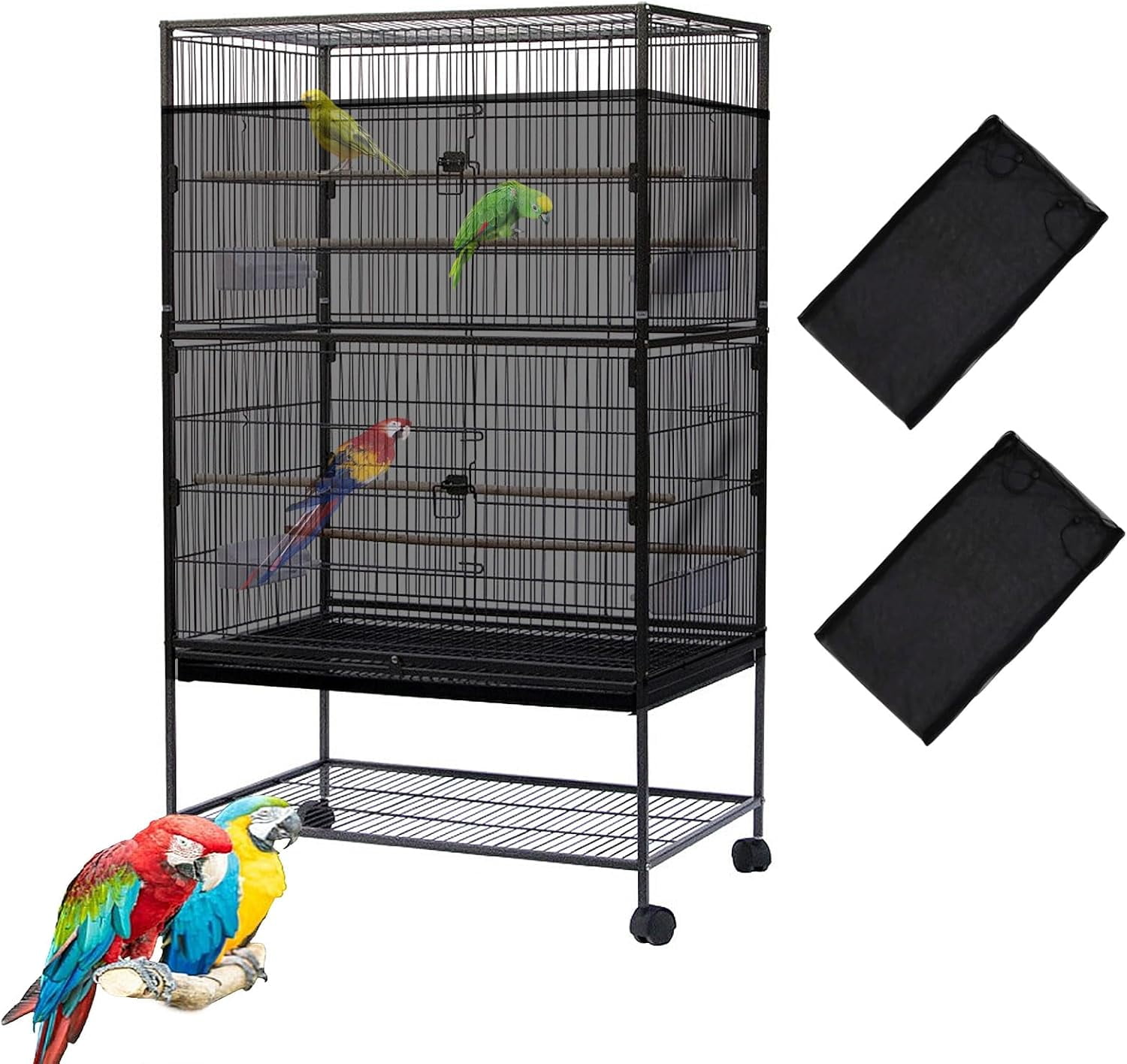 Bird Cage Seed Catcher Large Bird Cage Cover 118 * 31 inches Adjustable ... - Adjustable Macaw Cages