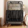 thumbnail image 1 of Bird Cage Catcher Net Cover, Adjustable Elastic Band Mesh Cover for Parrot Cages, Stretchy Birds Cages Netting Guard, Black, 34.65-65.35 Inch, 1 of 3