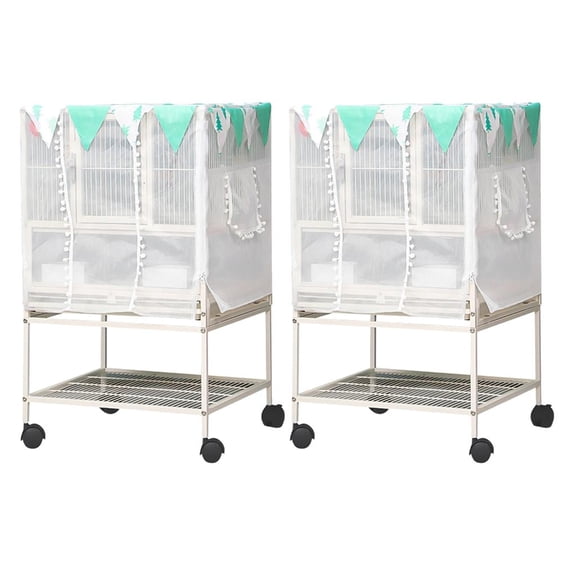 Antisplashing Barrier Net Practical Cage Edges Liners Bird Cage Guard Cage Barrier Protective Covers 2PCS