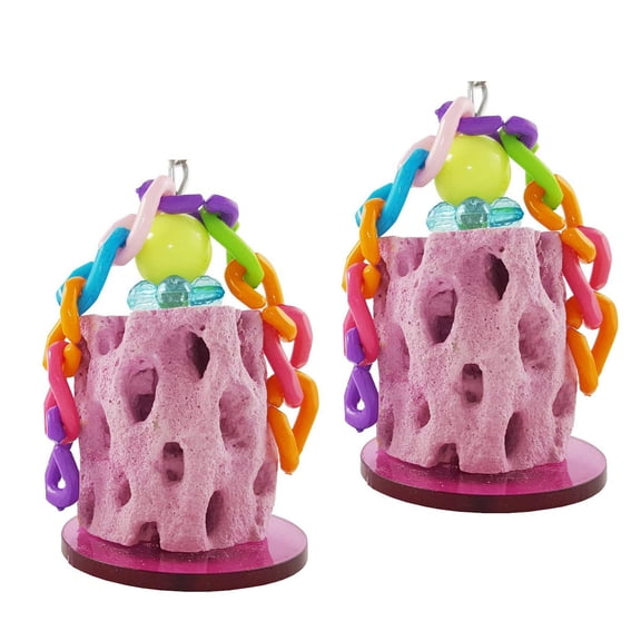 Bird Calcium Teeth Grinding Chew Treats Toy for Parrot Parakeet Cockatiel Conure Gerbil Rat Mouse Guinea Pig Chinchilla.