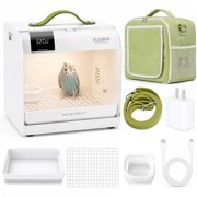 Bird Carrier Backpack Travel Cage Portable Pet Bird Brooder With Temperature Control Design USB-Powered ,with Cage Cover,Food Bowl, Tray, and Divider.