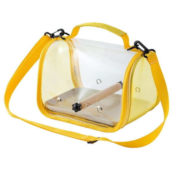 Bird Carrier Backpack for Small Birds - Travel Cage with Perch, Transparent Ventilation for Cockatiels, Parakeets