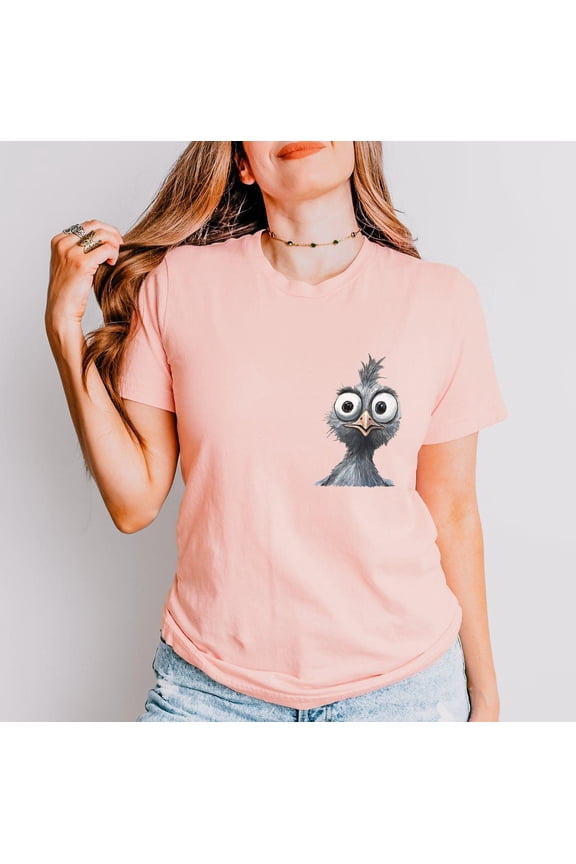 Bird Cartoon Shirt, Quirky Animal Graphic Tee forous Fashion, Playful Bird Lover Apparel, Unique Cartoon Fans