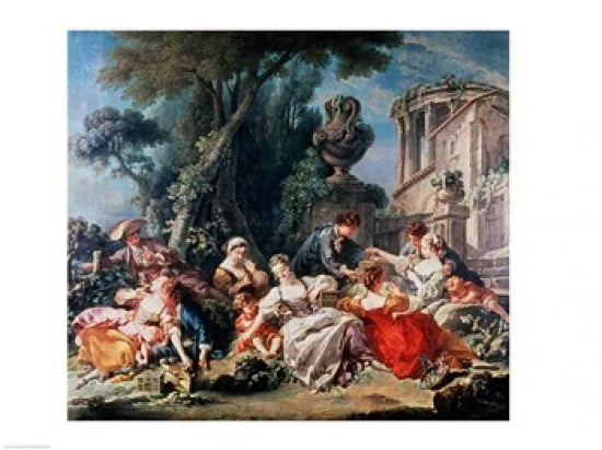 Bird Catchers Canvas Art - Francois Boucher (24 x 18)