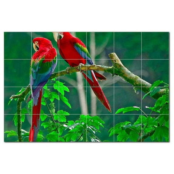 Bird Ceramic Tile Mural Kitchen Backsplash Bathroom Shower, 402112-XL64