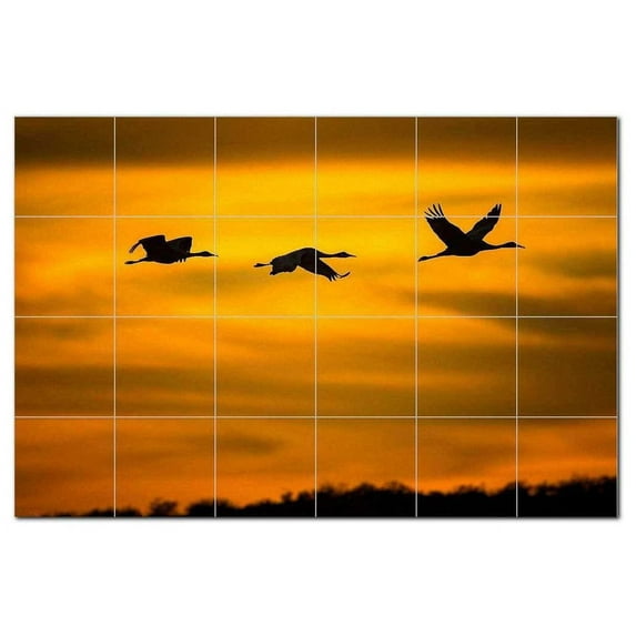 Bird Ceramic Tile Mural Kitchen Backsplash Bathroom Shower, 402147-XL64