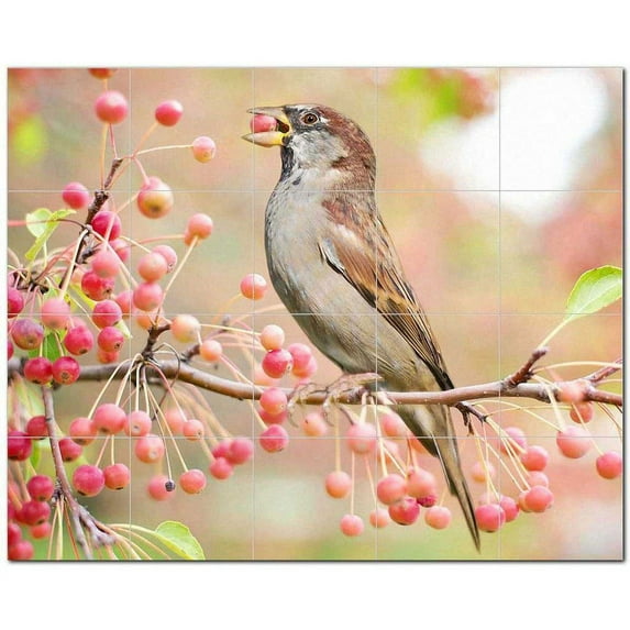 Bird Ceramic Tile Mural Kitchen Backsplash Bathroom Shower, 402183-L54