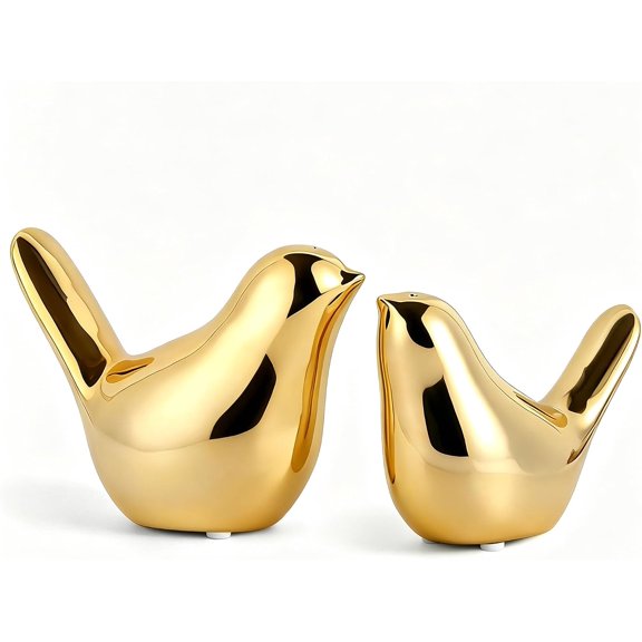 Bird Ceremic Salt And Pepper Shakers Cute Kitchen Table Decor Salt And Pepper Set Bird Decor Cute Kitchen Accessories Gold Decor
