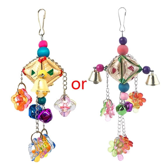 Bird Chew Toy Chewing Multicolor Pendants for Chinchillas Guinea Pigs Squirrels Timothy Care Improves Dental for He