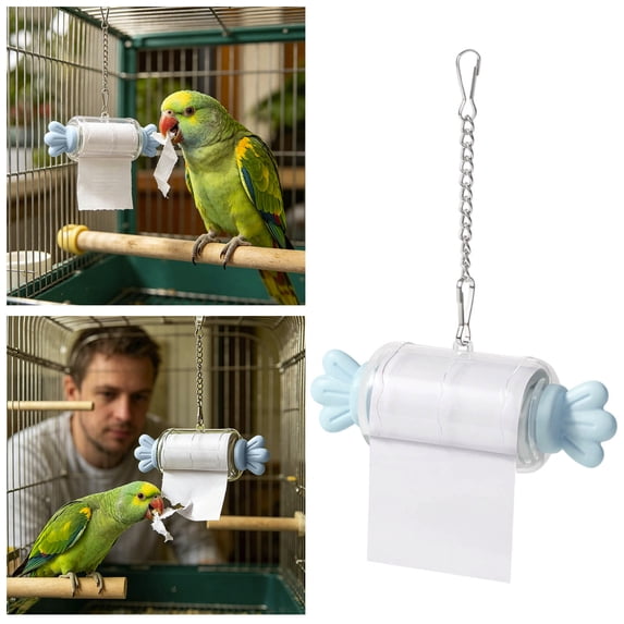 Bird Chew Toy for Parrots – Hangable Candy Shape Paper Shredder for Bird Cage – Enrichment Toy for Cockatiel Conure and African Grey