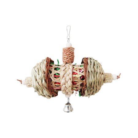 Bird Chew Toys Interactive Straws Swing Toy Pet Swing Toy for Chew