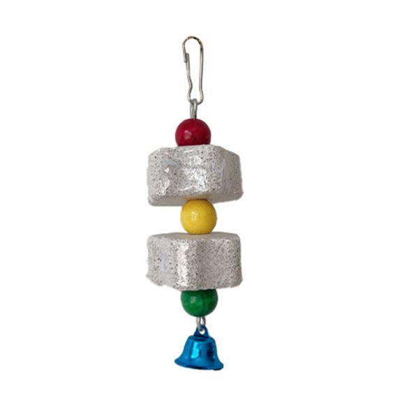 Bird Chewing Mineral Stone Toy Small Parrot Hanging Parrot Molar Toy for Cage