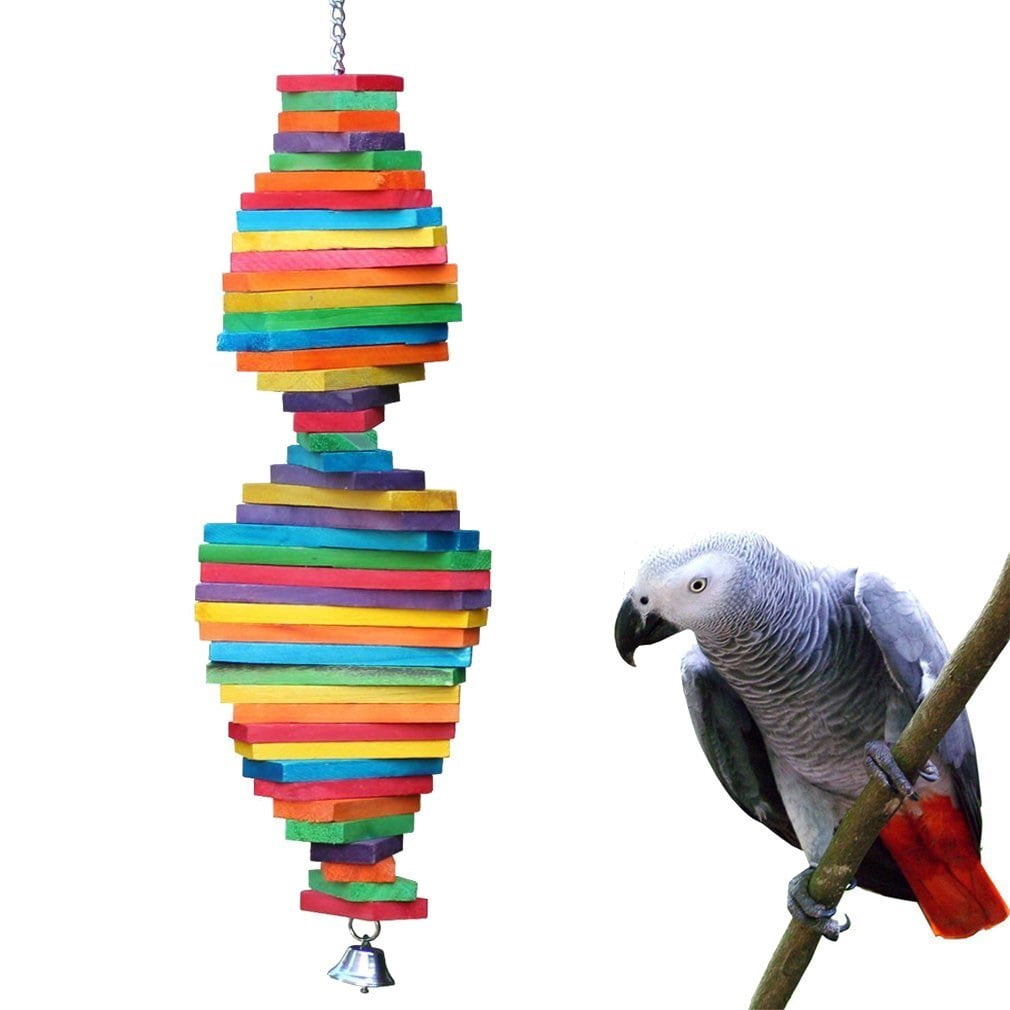 Bird Chewing Toy Large Medium Parrot Cage Bite Toys for African Grey ...