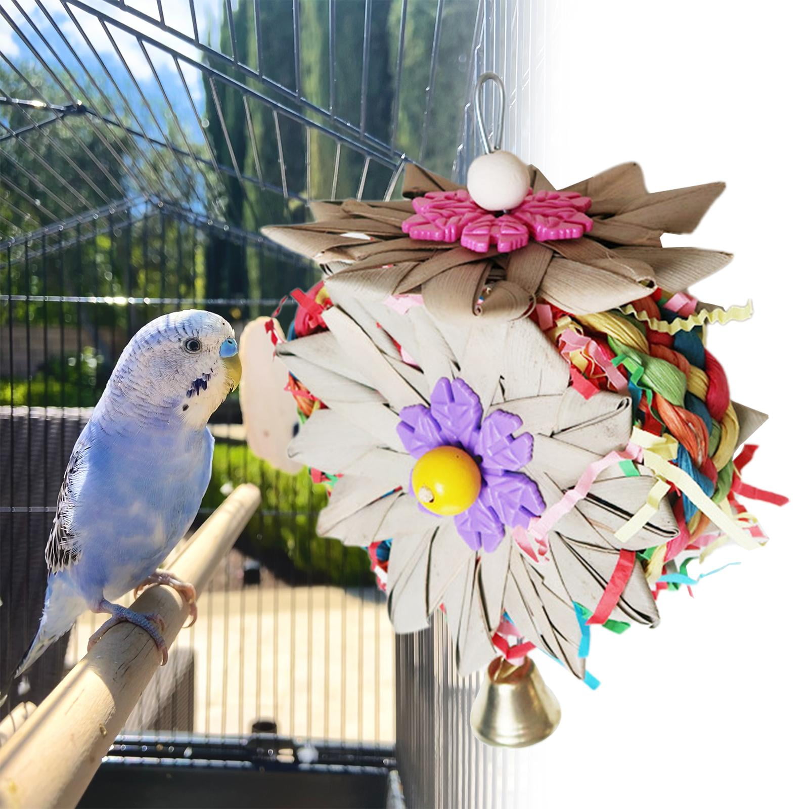 Bird Chewing Toy Wooden Decorative Funny Hanging Parrot Cage Bite Toys ...