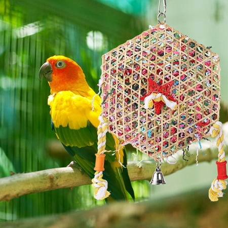 Bird Chewing Toy with Bell Parrot Toy for Small-large Birds Macaws Parakeets