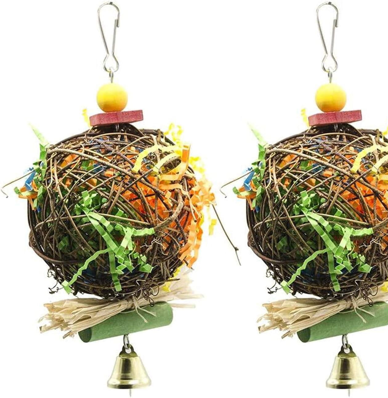 Bird Chewing Toys Foraging Shredder Parrot Cage Hanging Toy