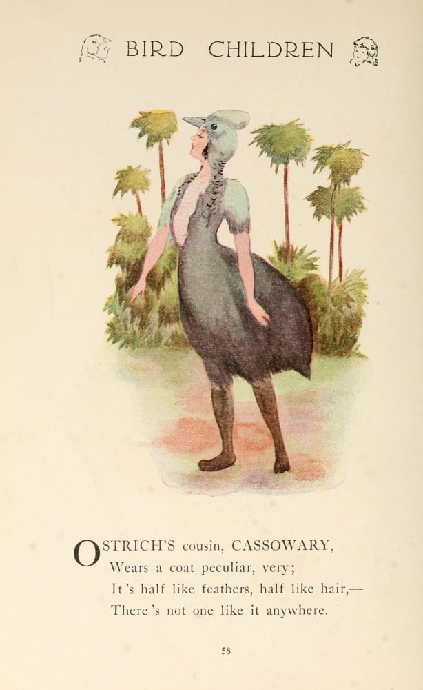 Bird Children 1912 Cassowary Canvas Art - MT Ross (18 x 24)