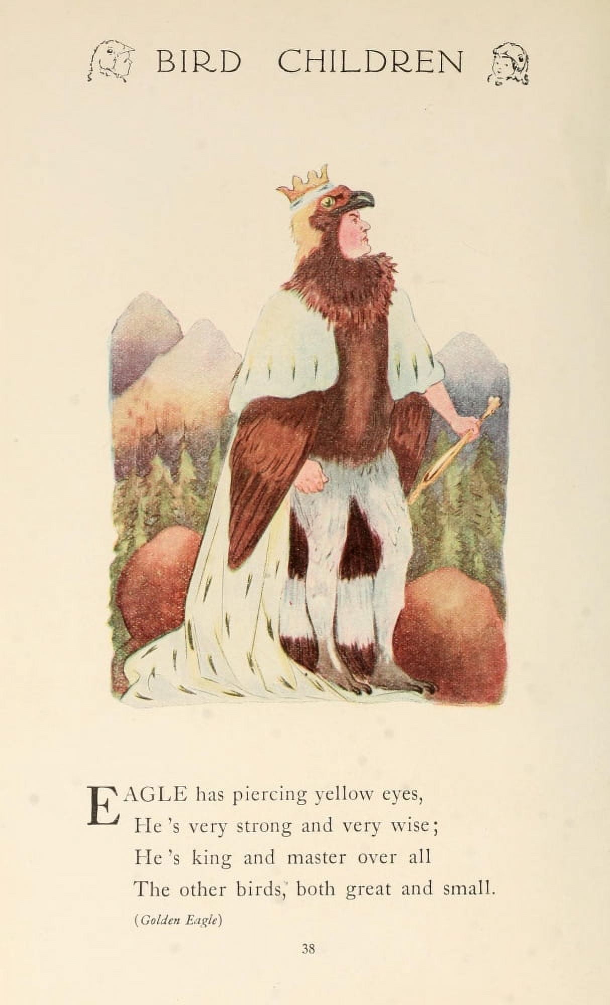 Bird Children 1912 Eagle Canvas Art - MT Ross (18 x 24)