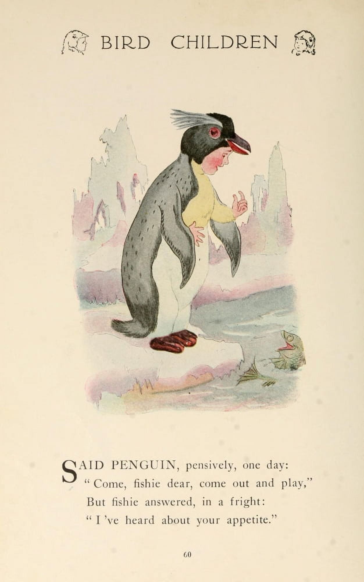 Bird Children 1912 Penguin Canvas Art - MT Ross (18 x 24)