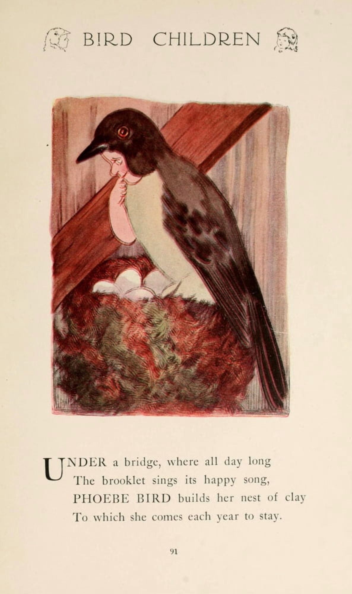 Bird Children 1912 Phoebe Bird Canvas Art - MT Ross (18 x 24)