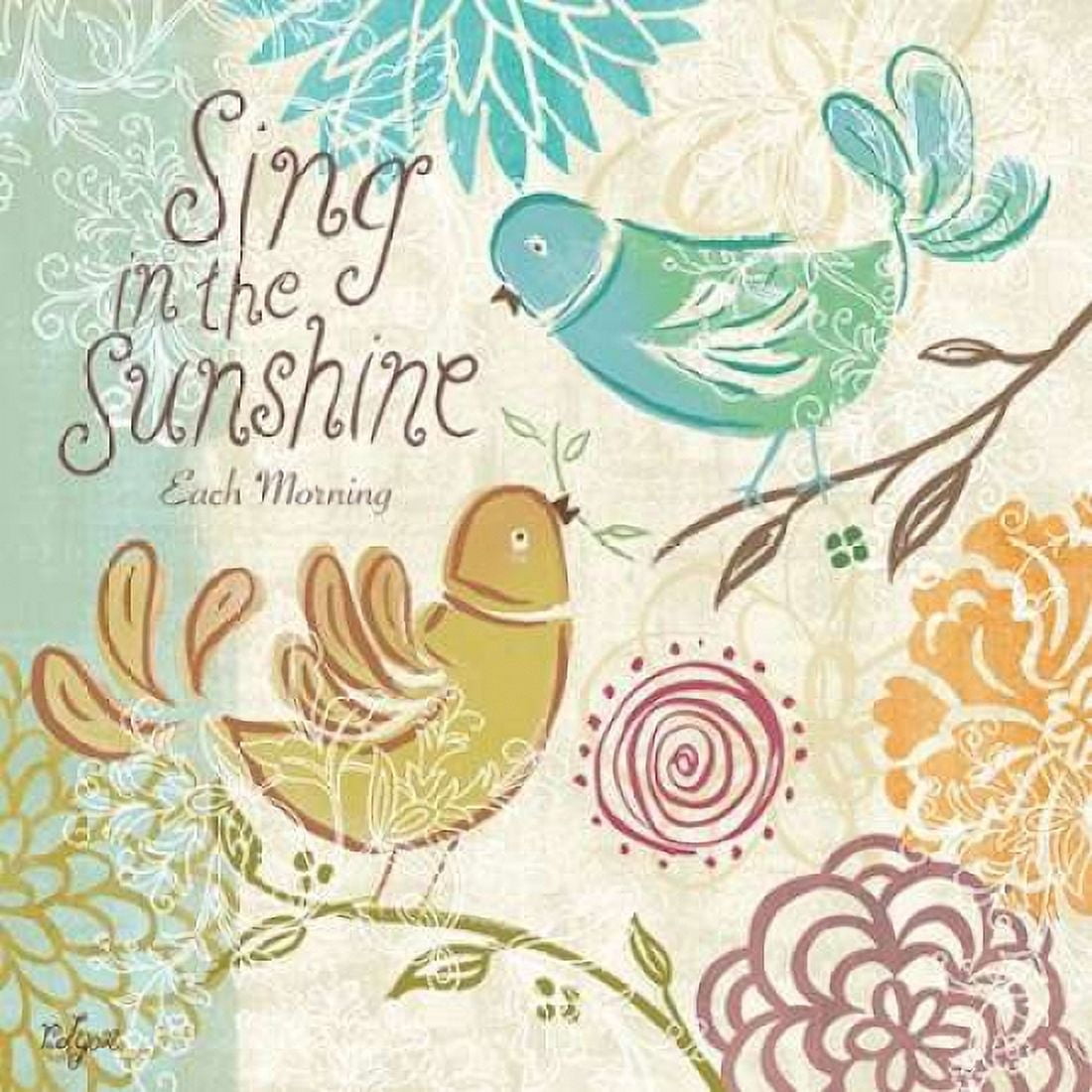Bird Chirp I Canvas Art - Rebecca Lyon (24 x 24)