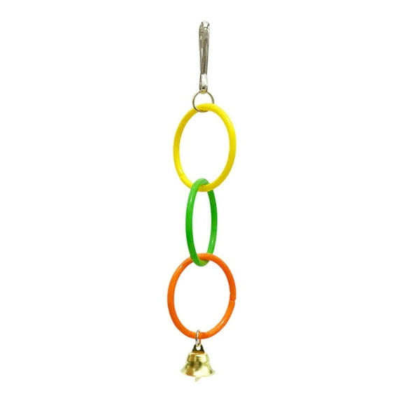 Bird Climbing Climbing Swing Rings For Exercise Hanging Bird For Small Birds Budgie Lovebird Cage Parrot,yellow,1pc