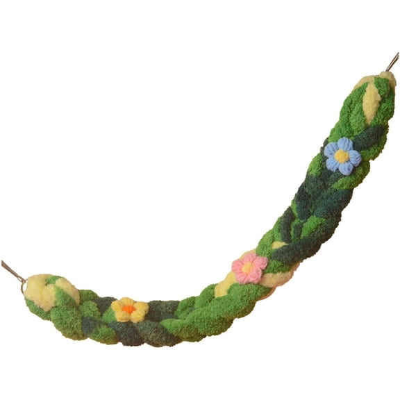 Bird Climbing Rope Toy for Parrots Sugar Gliders, Green Yellow