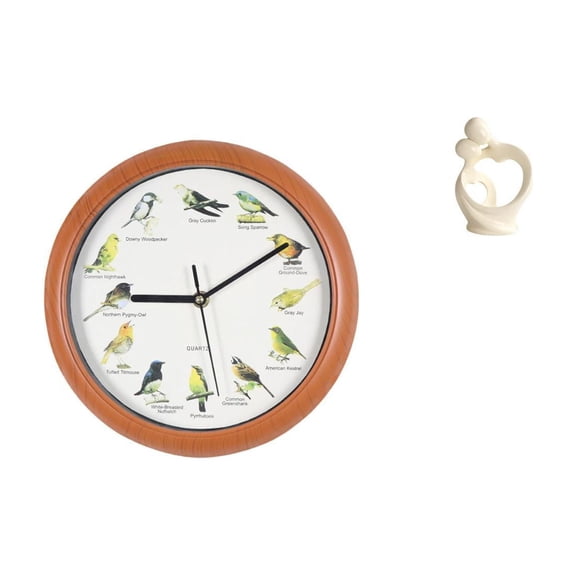 Bird Clocks Wall Clock Decorative Clock Singing Sound Resin Material for Kitchen Office Home Lovers Decor