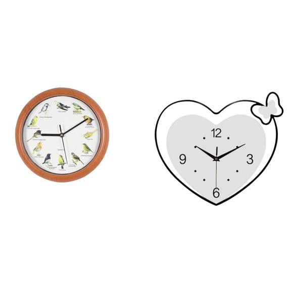 Bird Clocks Wall Clock Singing Bird Unique Acrylic Material Non Ticking for Study Room Cafe Home