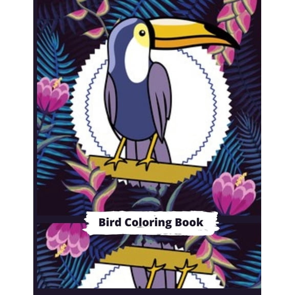 Bird Coloring Book : More than 45 Unique and Fun Images of Birds (Paperback)