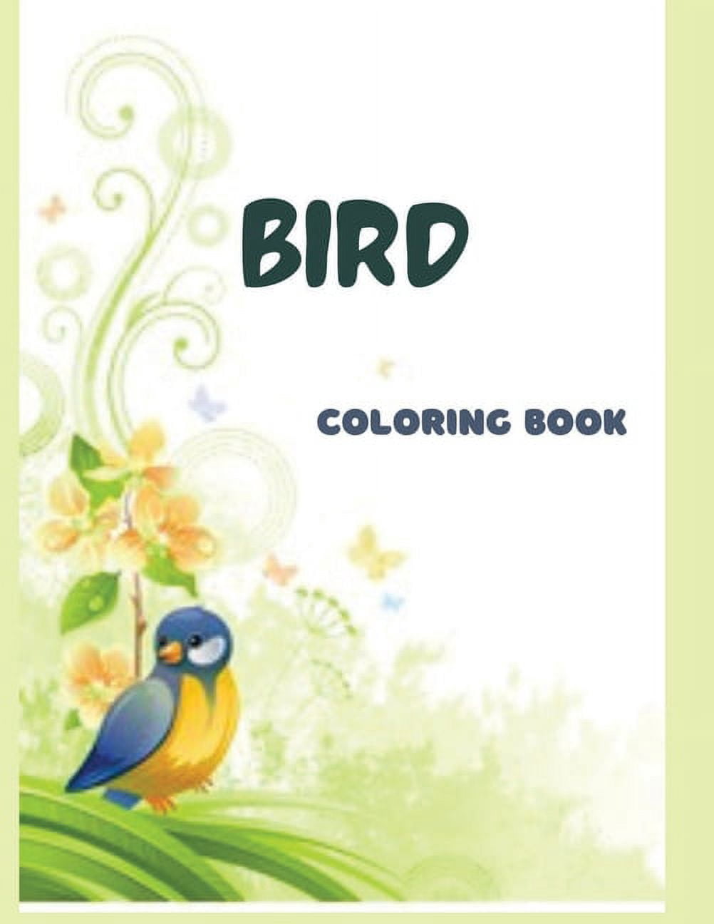 Bird Coloring Book : More than 45 Unique and Fun Images of Birds (Paperback)