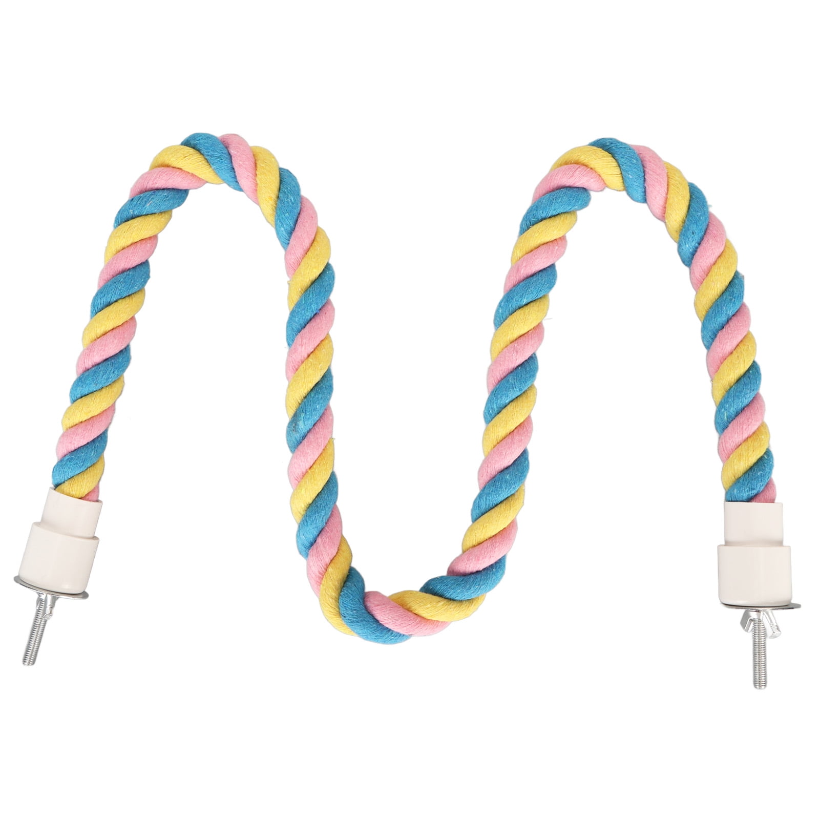 Bird Cotton Rope Perch Colorful Bendable Safe Climbing Parrot Rope Toy