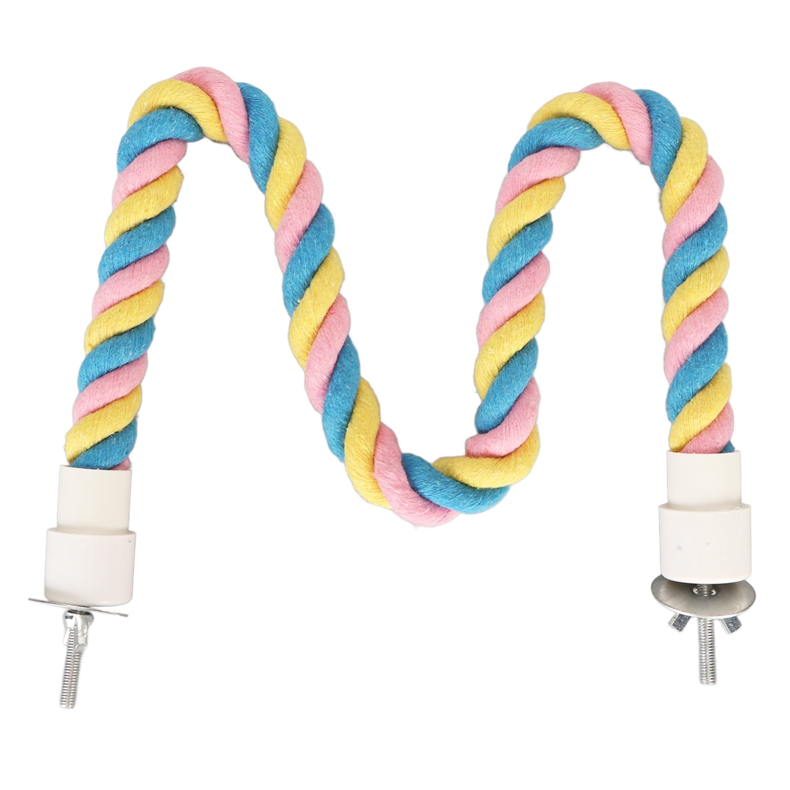 Bird Cotton Rope Perch Colorful Bendable Safe Climbing Parrot Rope Toy