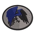 thumbnail image 1 of Bird Crow Raven Flying Landing Applique Multi-Color Embroidered Iron-On Patch - 2.0 Inch Mini, 1 of 5